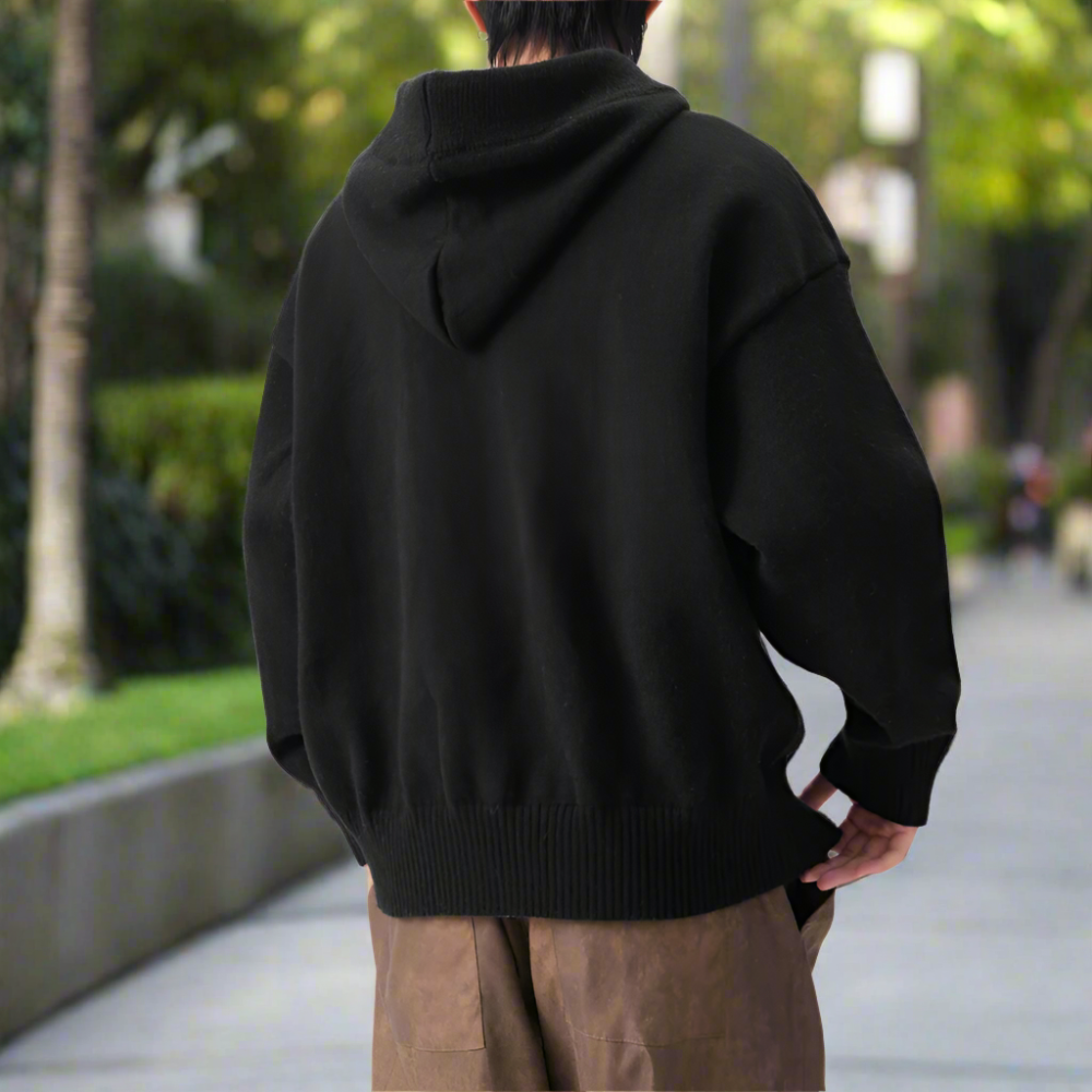 Men Sweaters and Cardigans Mens Hooded Pull Over Sweater ONFYMS250901J1K2-RED-M 79 $ Coats Onetify Stew's Incense
