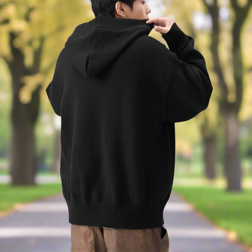 Men Sweaters and Cardigans Mens Hooded Pull Over Sweater ONFYMS250901J1K2-RED-M 79 $ Coats Onetify Stew's Incense
