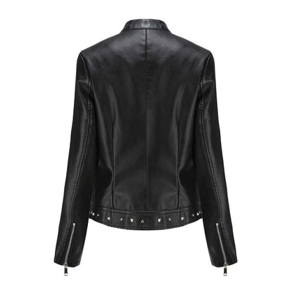 Women Jackets Women's Stand Collar Vegan Leather Jacket With Studs ONFYWC250903A9B8-GRN-XS 79 $ Shop All Onetify Stew's Incense