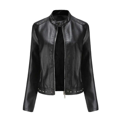 Women Jackets Women's Stand Collar Vegan Leather Jacket With Studs ONFYWC250903A9B8-GRN-XS 79 $ Shop All Onetify Stew's Incense