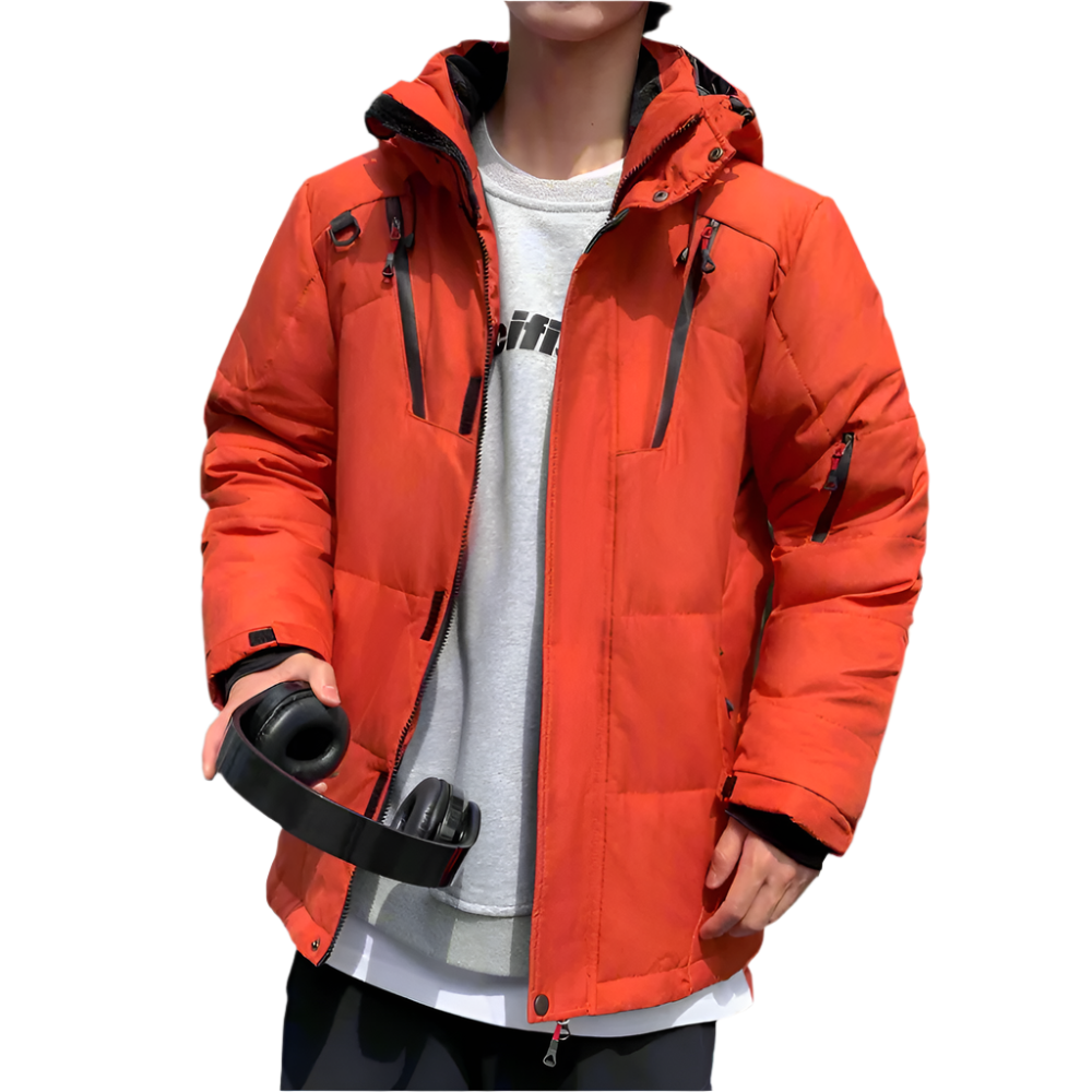 Men Jackets Mens High Collar Puffer Jacket With Removable Hood ONMC241021J9K1-GRN-S 136 $ Coats Onetify Stew's Incense