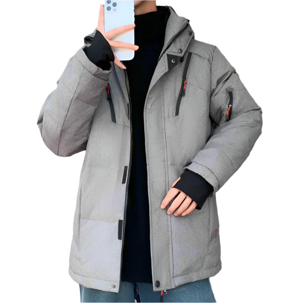 Men Jackets Mens High Collar Puffer Jacket With Removable Hood ONMC241021J9K1-GRN-S 136 $ Coats Onetify Stew's Incense