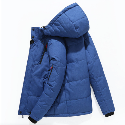 Men Jackets Mens High Collar Puffer Jacket With Removable Hood ONMC241021J9K1-GRN-S 136 $ Coats Onetify Stew's Incense