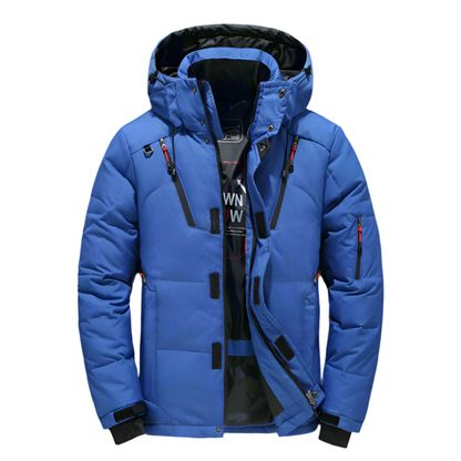 Men Jackets Mens High Collar Puffer Jacket With Removable Hood ONMC241021J9K1-GRN-S 136 $ Coats Onetify Stew's Incense