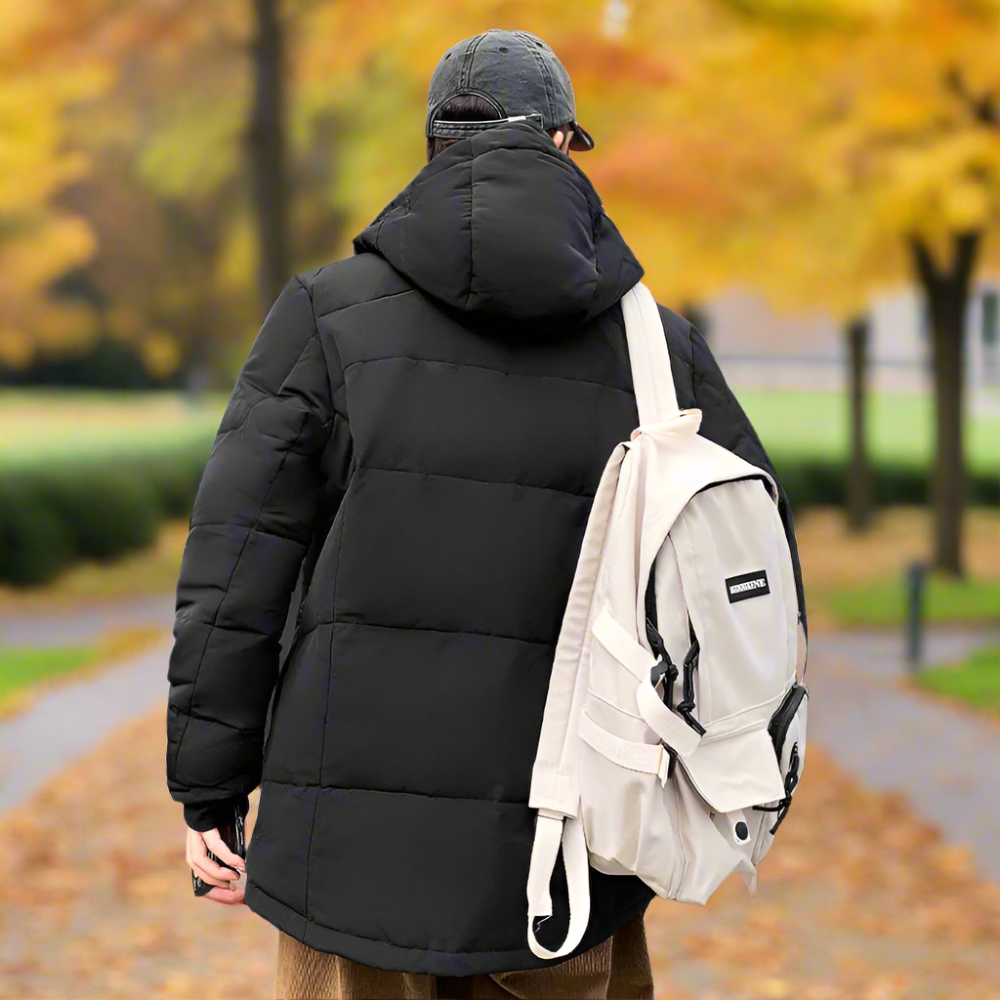 Men Jackets Mens High Collar Puffer Jacket With Removable Hood ONMC241021J9K1-GRN-S 136 $ Coats Onetify Stew's Incense