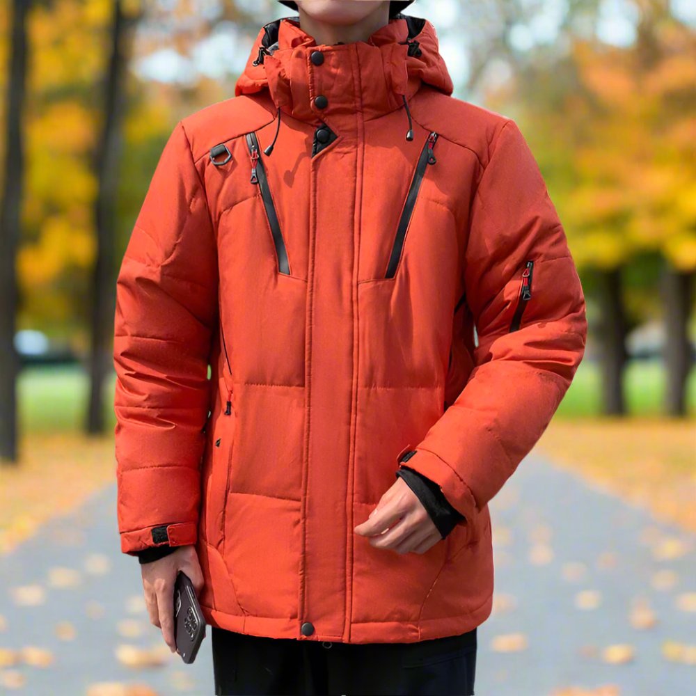 Men Jackets Mens High Collar Puffer Jacket With Removable Hood ONMC241021J9K1-GRN-S 136 $ Coats Onetify Stew's Incense