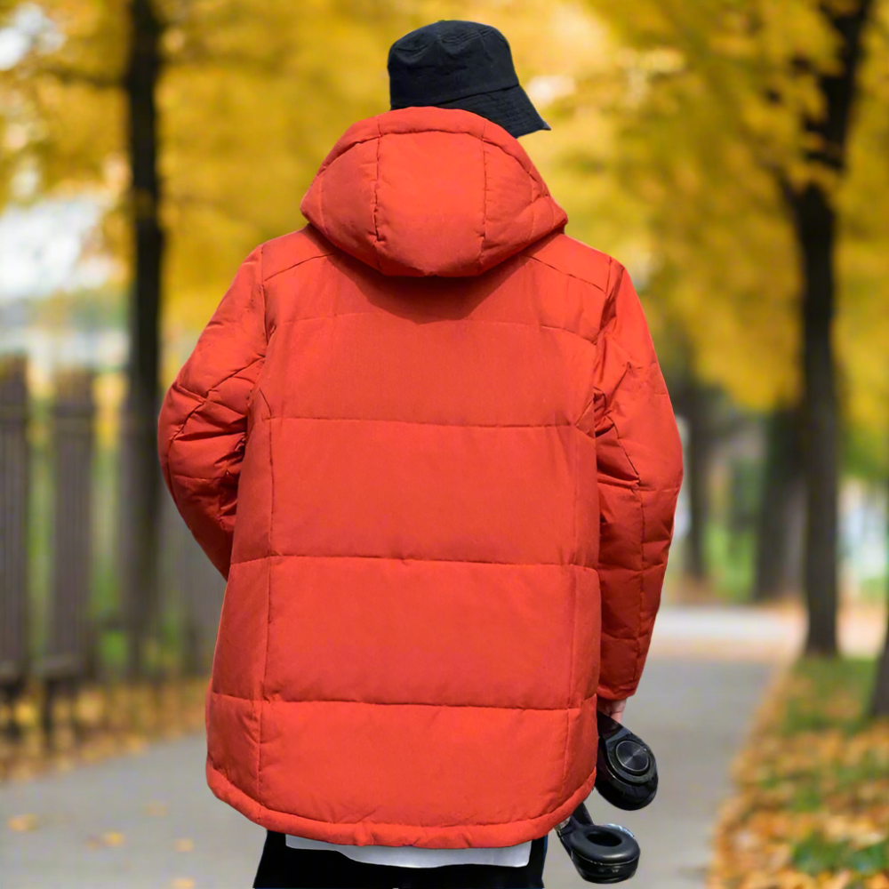 Men Jackets Mens High Collar Puffer Jacket With Removable Hood ONMC241021J9K1-GRN-S 136 $ Coats Onetify Stew's Incense