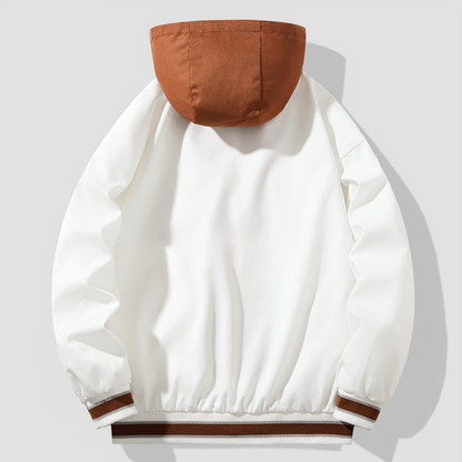 Men Jackets Mens Layered Look Baseball Jacket With Hood ONMC241022N4O5-BLK-S 89 $ Coats Onetify Stew's Incense