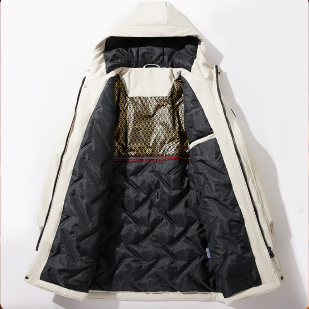Men Jackets Mens Mid Length Windproof Hooded Jacket ONMC241029V3W4-GRN-S 156 $ Coats Onetify Stew's Incense
