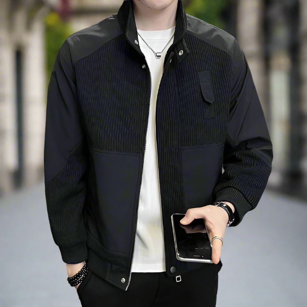 Men Jackets Mens Knitted Patchwork Jacket ONMC241029Z7A1-BLK-S 99 $ Shop All Onetify Stew's Incense