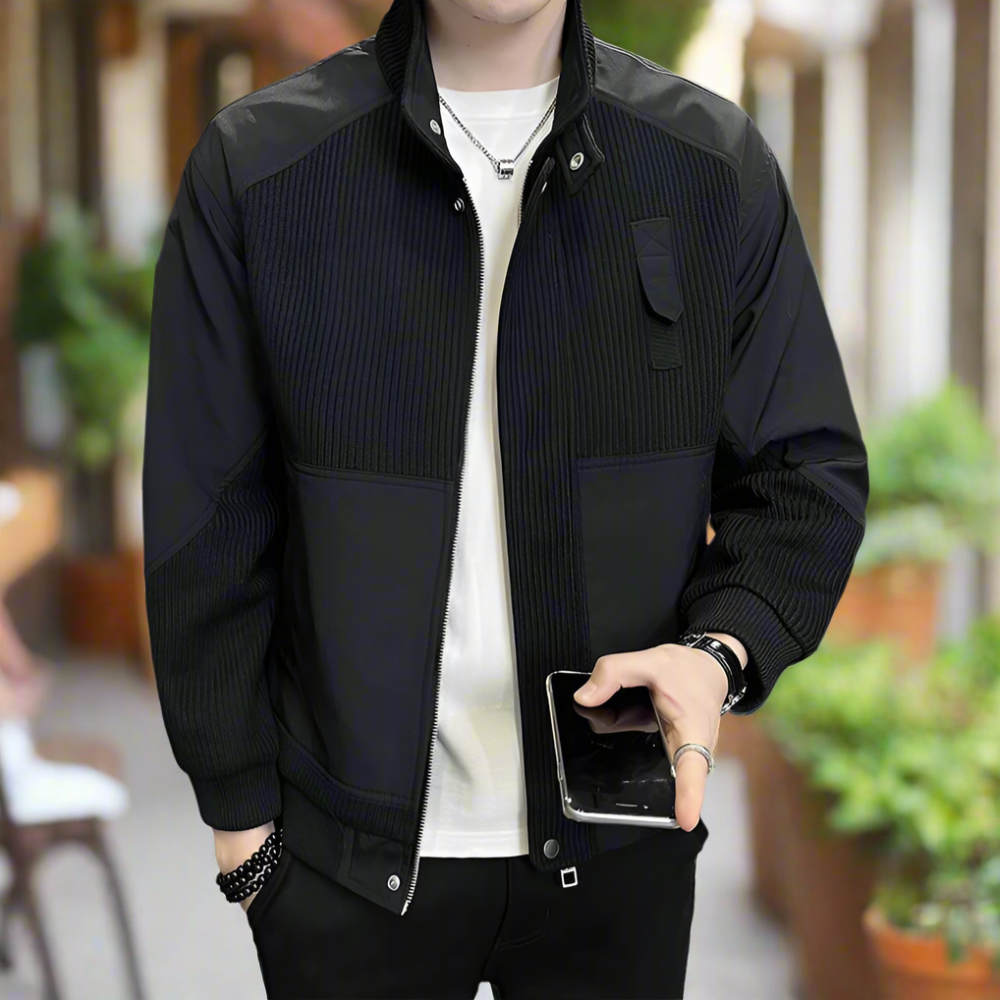 Men Jackets Mens Knitted Patchwork Jacket ONMC241029Z7A1-BLK-S 99 $ Shop All Onetify Stew's Incense