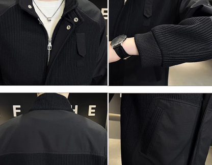 Men Jackets Mens Knitted Patchwork Jacket ONMC241029Z7A1-BLK-S 99 $ Shop All Onetify Stew's Incense