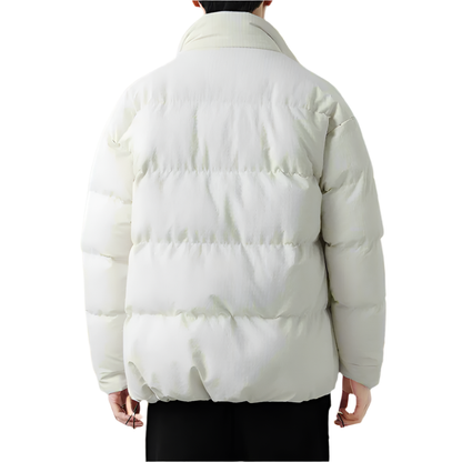 Men Jackets Mens Houndstooth Kining Puffer Jacket ONMC241030B2C3-KHK-M 136 $ Coats Onetify Stew's Incense