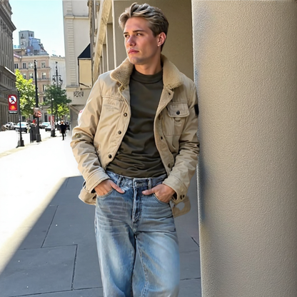 Men Jackets Mens Winter Army Short Jacket OPMC1021E5-BGE-S 136 $ Coats Onetify Stew's Incense