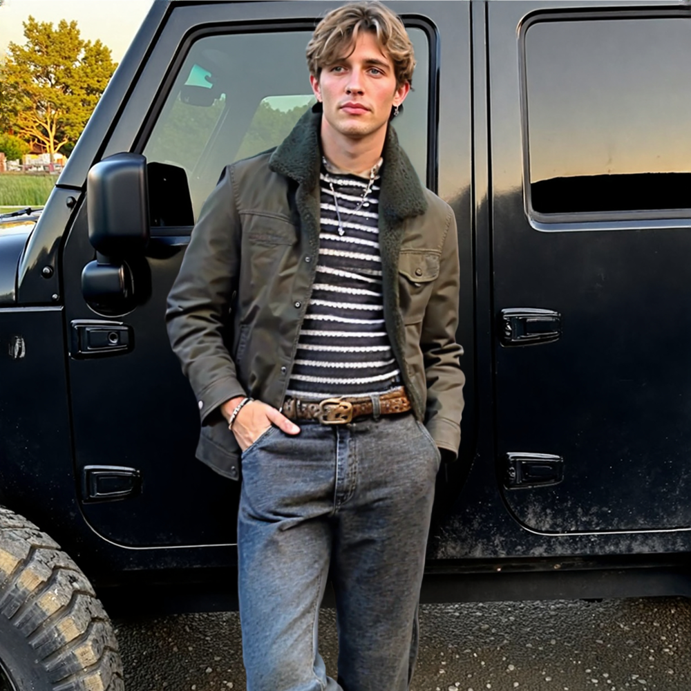 Men Jackets Mens Winter Army Short Jacket OPMC1021E5-BGE-S 136 $ Coats Onetify Stew's Incense
