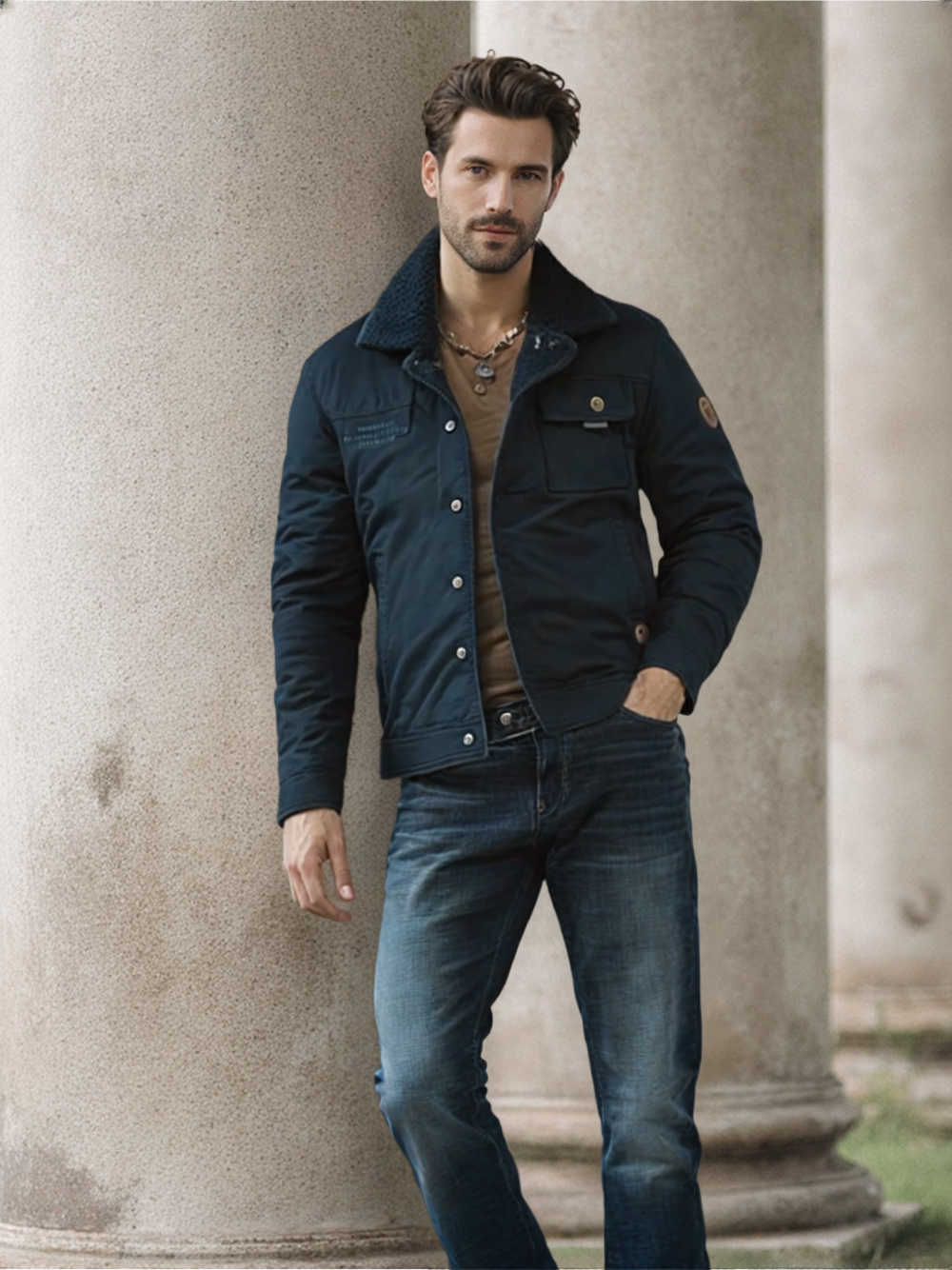 Men Jackets Mens Winter Army Short Jacket OPMC1021E5-BGE-S 136 $ Coats Onetify Stew's Incense