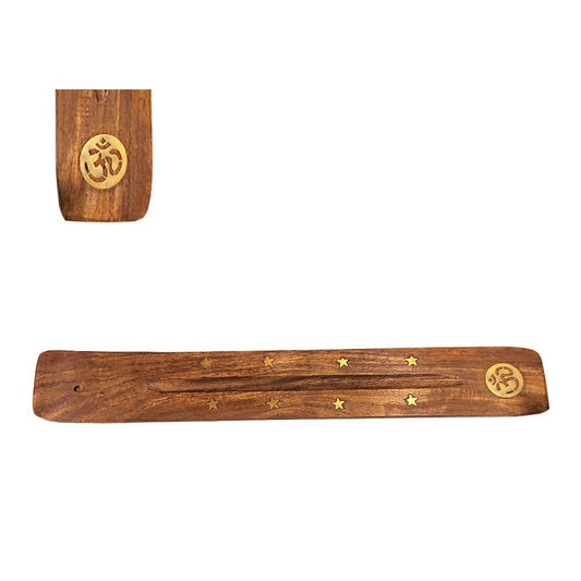 Incense Holder Om Wood Incense Boat Burner ER3O 1 $ Shop All The Witches Sage LLC Stew's Incense