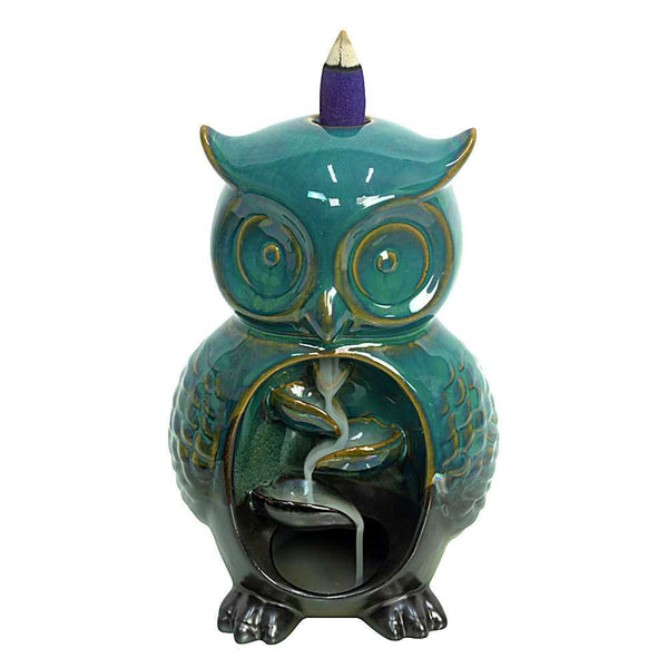 Incense Burner Owl Ceramic Backflow Incense Burner 89707 26 $ Shop All The Witches Sage LLC Stew's Incense