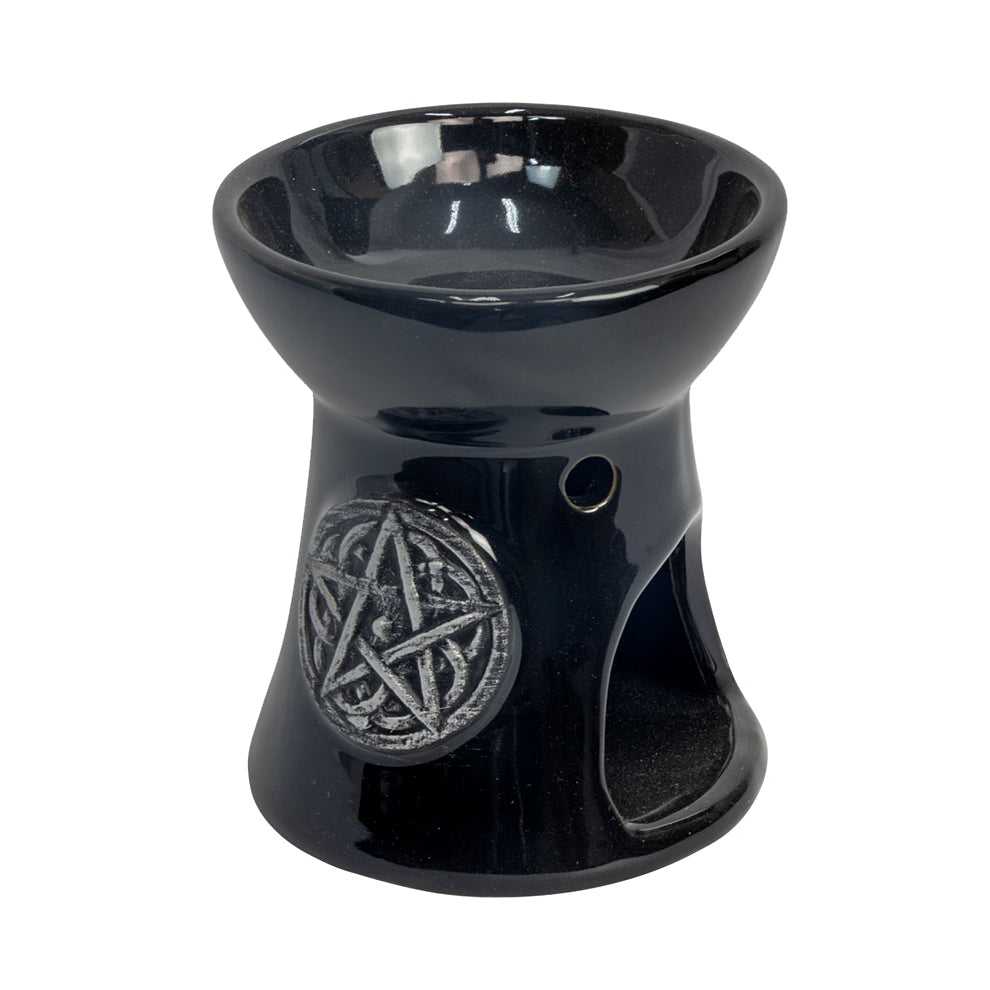 Oil Burner Pentacle Ceramic Oil Burner 08126 8 $ The Witches Sage LLC Stew's Incense