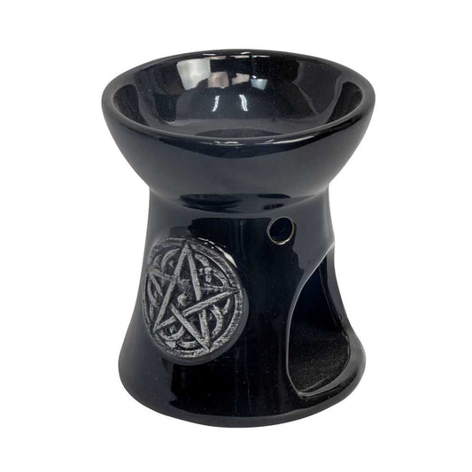 Oil Burner Pentacle Ceramic Oil Burner 08126 8 $ The Witches Sage LLC Stew's Incense