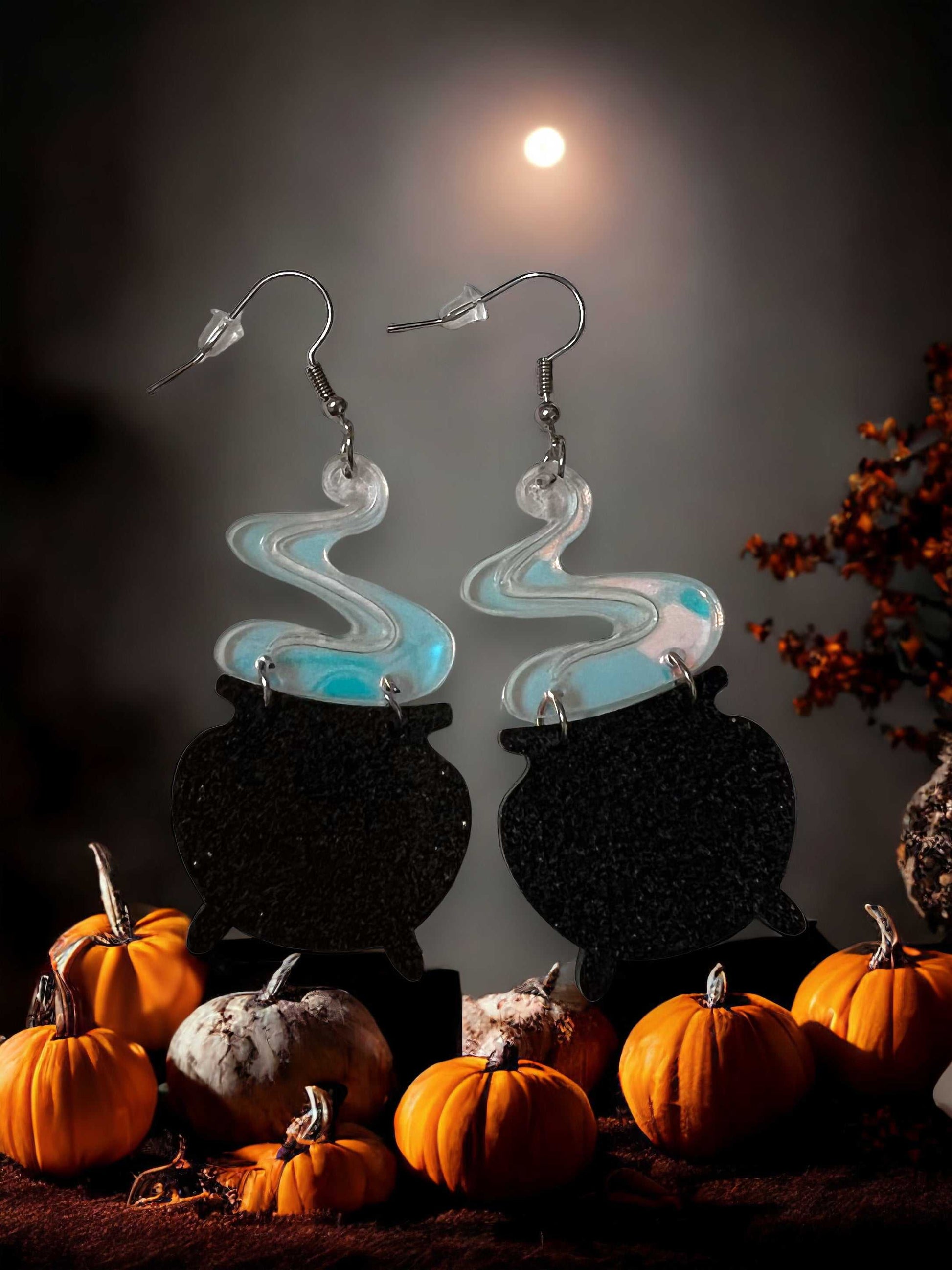 Earrings Witches Brew Halloween Earrings by Lipstick & Chrome ER-70 12 $ Shop All Quirks! Stew's Incense