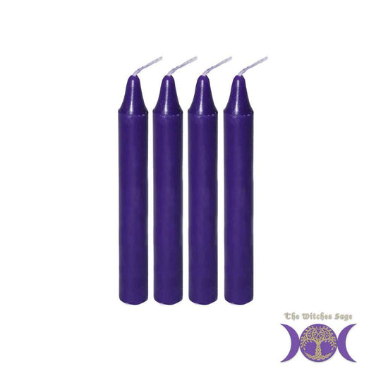 Candle Mini Ritual Candle - Purple (Set of 4) 81536 2 $ Shop All The Witches Sage LLC Stew's Incense