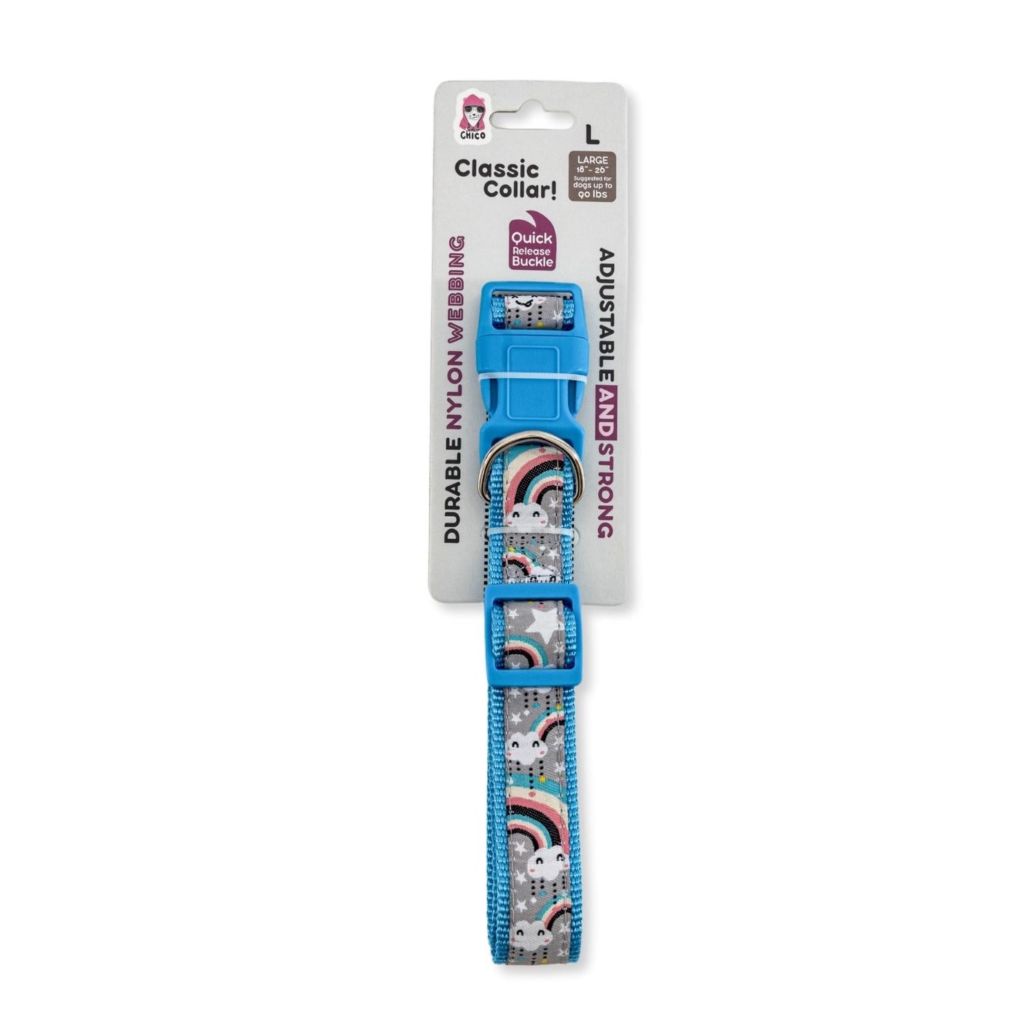 Collars Nylon Dog Collar with Embroidered Rainbow Design, Secure & Adjustable Fit, Comfortable Wear SMH-102 RAN 8 $ Pet Lovers Store American Pet Supplies Stew's Incense