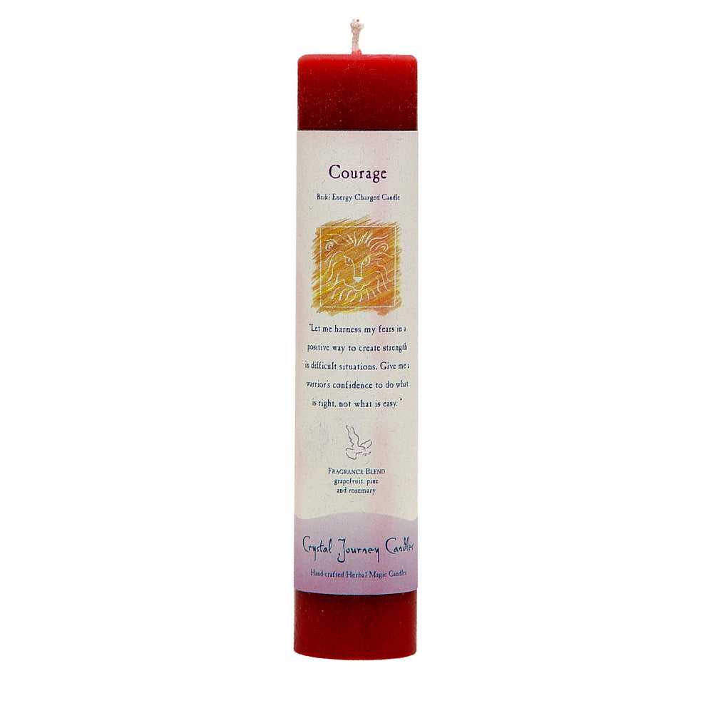 Candle Reiki Herbal Pillar Candle Courage 84416 11 $ The Witches Sage LLC Stew's Incense