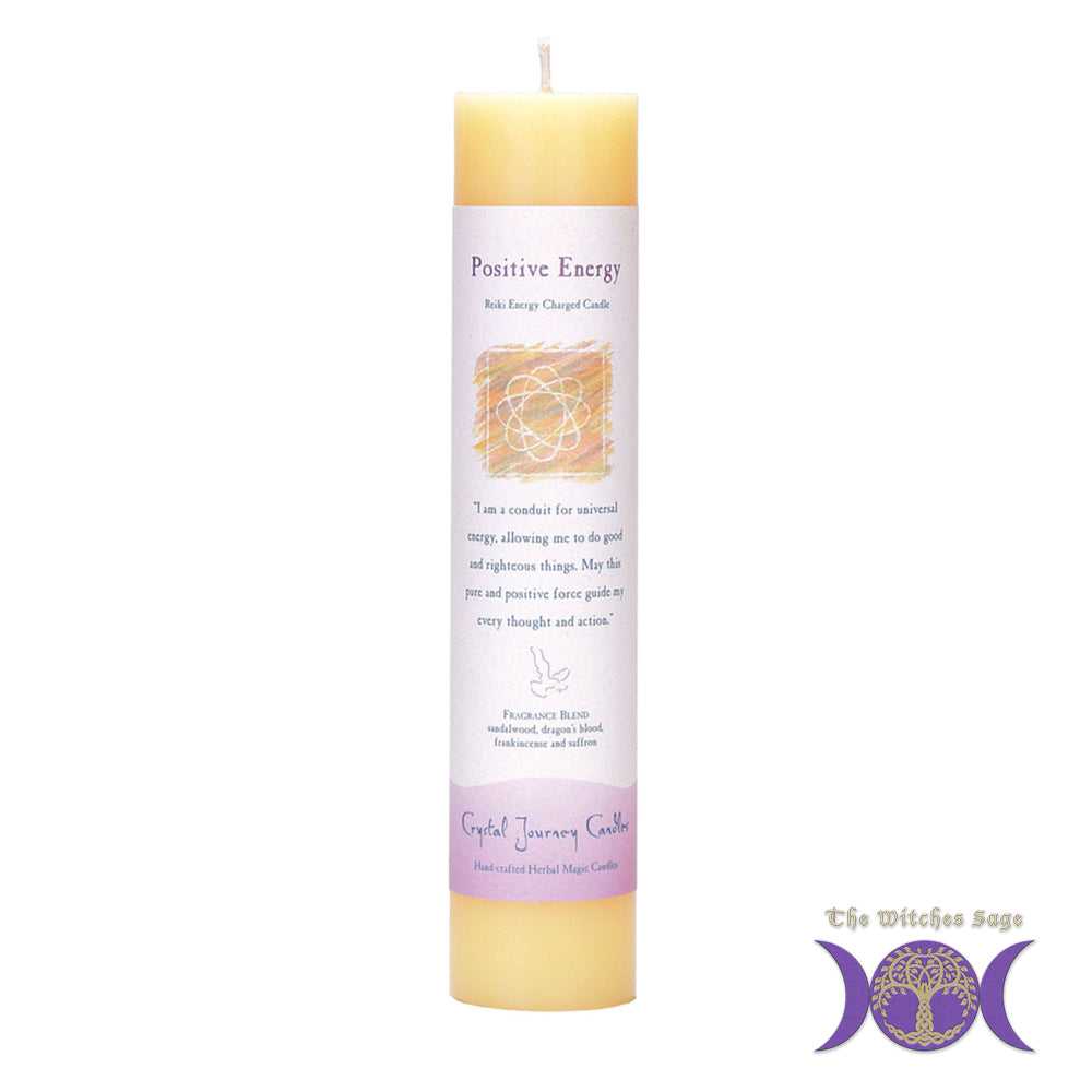 Candle Reiki Herbal Pillar Candle Positive Energy 84407 11 $ Shop All The Witches Sage LLC Stew's Incense