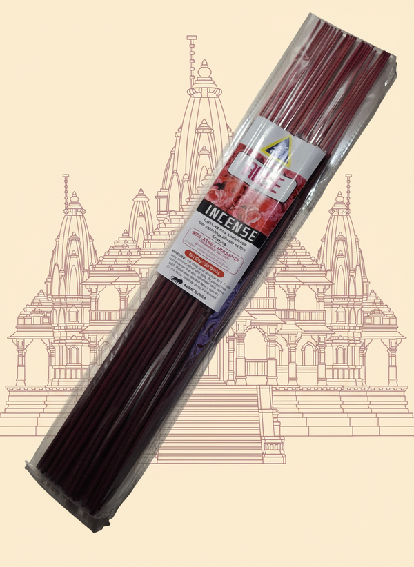 Aasha Rose Jumbo Incense Sticks-16 Inch-25 Sticks