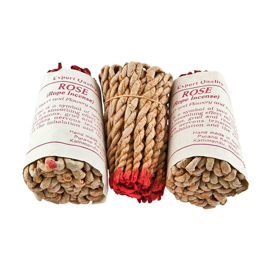 Incense Rose Tibetan Rope Incense - 45 ropes TBI32 (TRO) 5 $ Shop All The Witches Sage LLC Stew's Incense