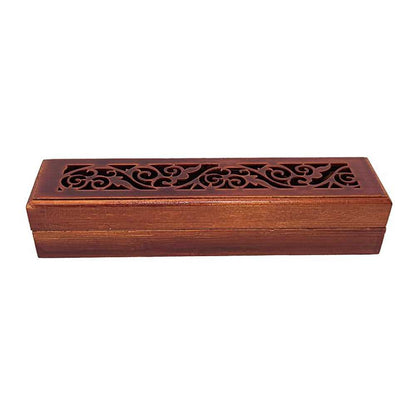 Incense Burner Rosewood Finish Wood Incense Box Burner - Small IMB-06 4 $ Shop All The Witches Sage LLC Stew's Incense