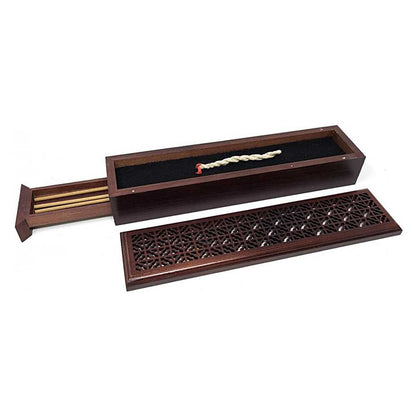 Incense Burner Rosewood Finish Wood Incense Box Burner - Large IMB-09 15 $ Shop All The Witches Sage LLC Stew's Incense