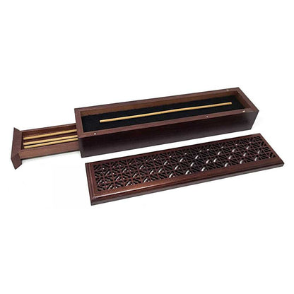 Incense Burner Rosewood Finish Wood Incense Box Burner - Large IMB-09 15 $ Shop All The Witches Sage LLC Stew's Incense