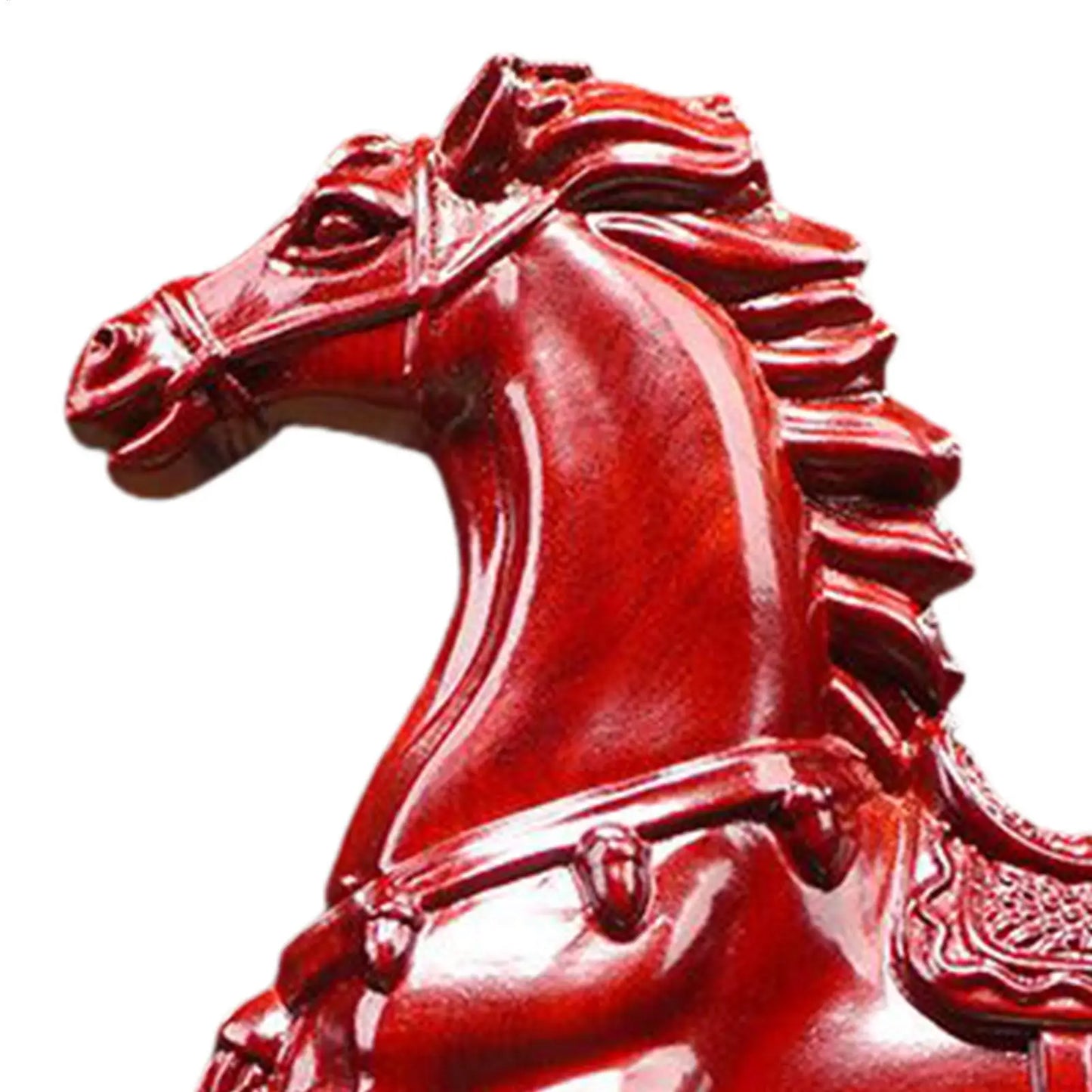 2026 Horse Year Wealth Success Decor Wooden Red Horse Figurine Ornament Wooden Animal Statue Symbolizing Good Luck Decor