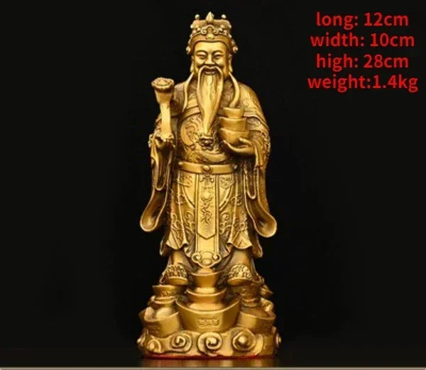 High Quality Copper God of Fortune Yuanbao Ruyi  Decor,Household Offerings Living Room