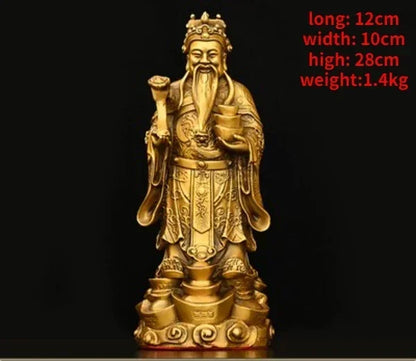 High Quality Copper God of Fortune Yuanbao Ruyi  Decor,Household Offerings Living Room