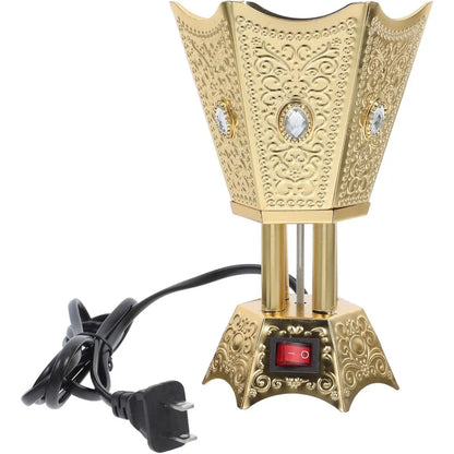 2pcs Electric Incense Burner Plug-in Incense Holder Oud Frankincense Resin Burner Retro Burner Ornament Arabic Decor Aroma Burne