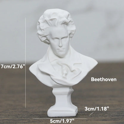 Greek Mythology God Goddess Hero David Venus Mozart Bust Figurine Sculpture Statue Plaster Sketch Practice Model Room Decoration