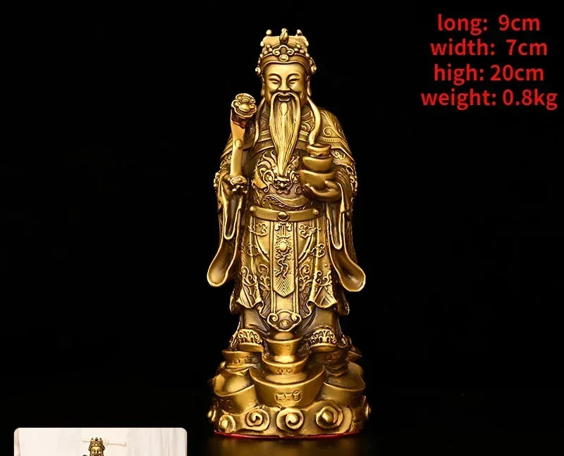 High Quality Copper God of Fortune Yuanbao Ruyi  Decor,Household Offerings Living Room