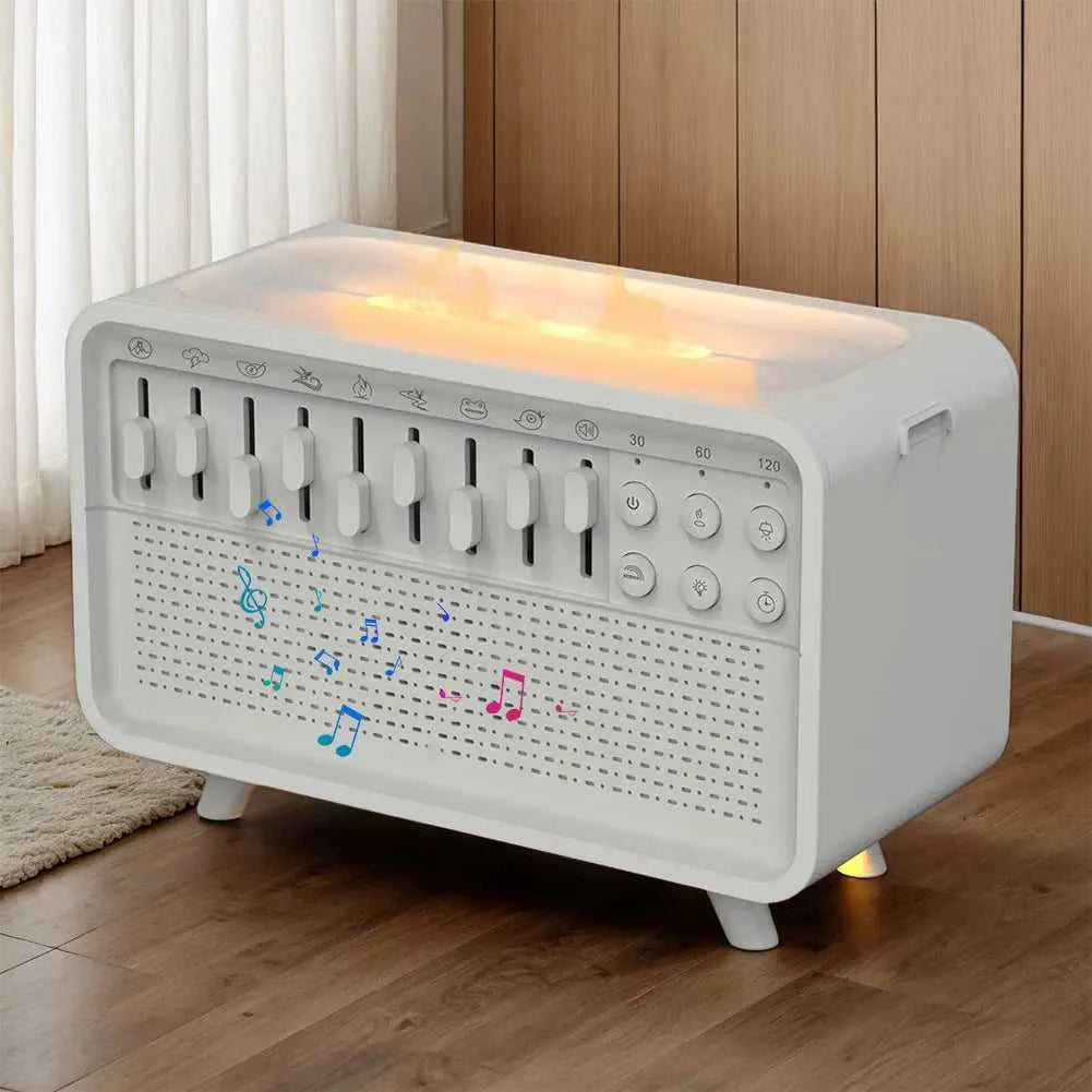  Desktop Flame Diffuser White Noise USB Humidifier Bluetooth Speaker White Noise Sleep Aid Night Light Humidifier Machine 12000052188766760 71 $ Top Overseas Direct-sale Store Stew's Incense