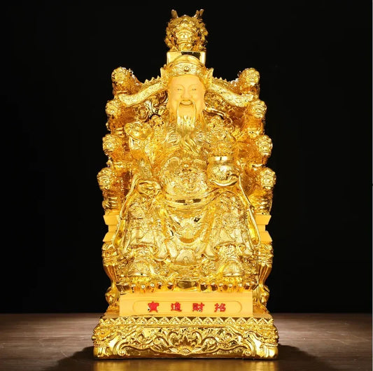 God of Fortune Ornaments Home Living Room Buddha Statue ,Inviting Wealth Into The Treasure Opening Sculptures
