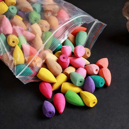  50Pcs Natural Backflow Incense Cones - Various Scents, Lavender, Sandalwood, Jasmine, Rose, Etc. for Indoor Yoga, Outdoor Camping, Perfect for Waterfall Incense Burners, for House Cleaning, Yoga, Tea Room, Home or Office Use 12000052036739752 6 $ Shop1103840871 Store Stew's Incense