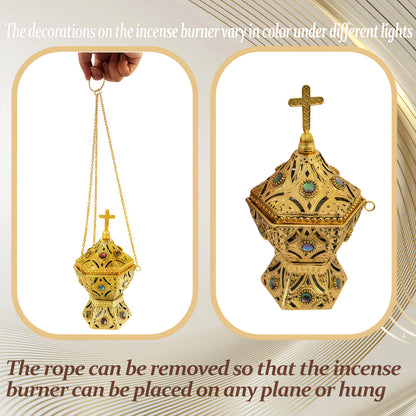 Luxurious suspended aromatherapy burner, meditation burner, suitable for aromatherapy, yoga, spa, home decoration