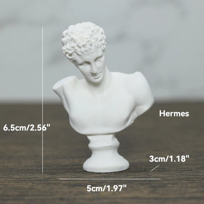Greek Mythology God Goddess Hero David Venus Mozart Bust Figurine Sculpture Statue Plaster Sketch Practice Model Room Decoration
