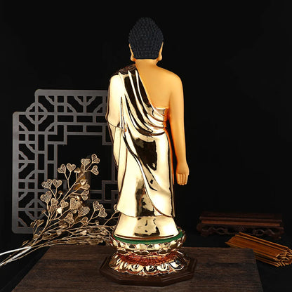 Standing Resin Buddha Statue Home Living Enshrinement God Statue Ornament
