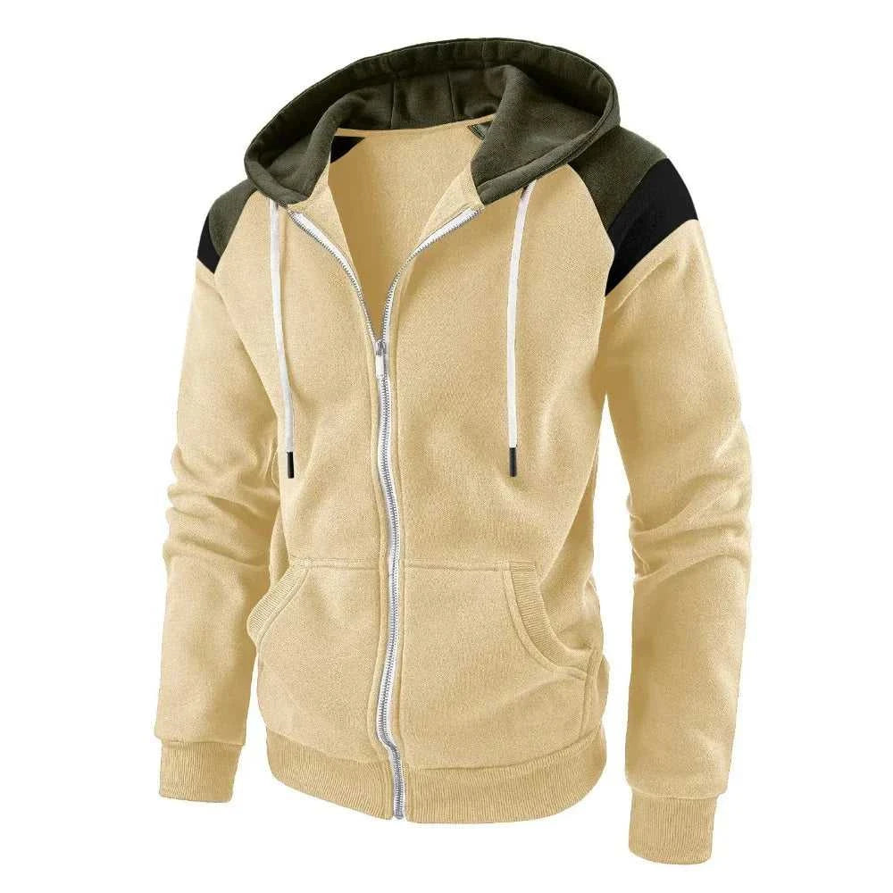 Mens Hoodie Mens Zipped Up Hoodie with Shoulder Details ONFYMH051424B2-NVY-M 49 $ Coats Onetify Stew's Incense
