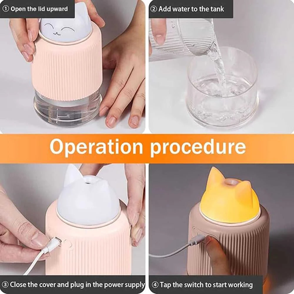  Mini Humidifier-Cute Cat Mist Humidifier for Kids Bedroom Small Ultrasonic humidifier for Home Car Office with USB 2 LED Colors 12000045923547320 26 $ Shop1104389383 Store Stew's Incense