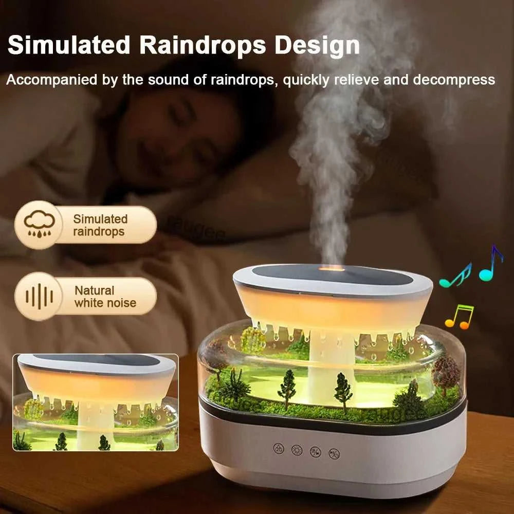  New Aroma Humidifier Raindrop Air Humidifier Colorful Atmosphere Light White Noise Music Essemtial Home Oil Fragrance Diffuser 12000049981995588 130 $ CREAROMA Choice Store Stew's Incense