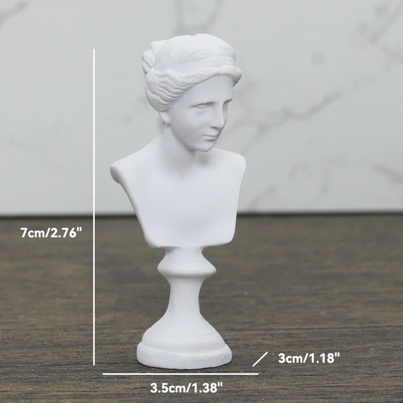 Greek Mythology God Goddess Hero David Venus Mozart Bust Figurine Sculpture Statue Plaster Sketch Practice Model Room Decoration